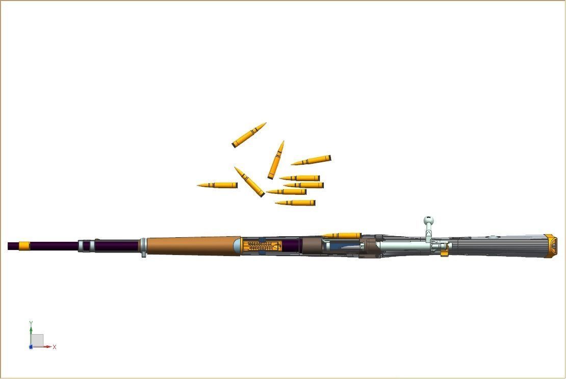 Mauser98k clamping device with handle 3D model_3