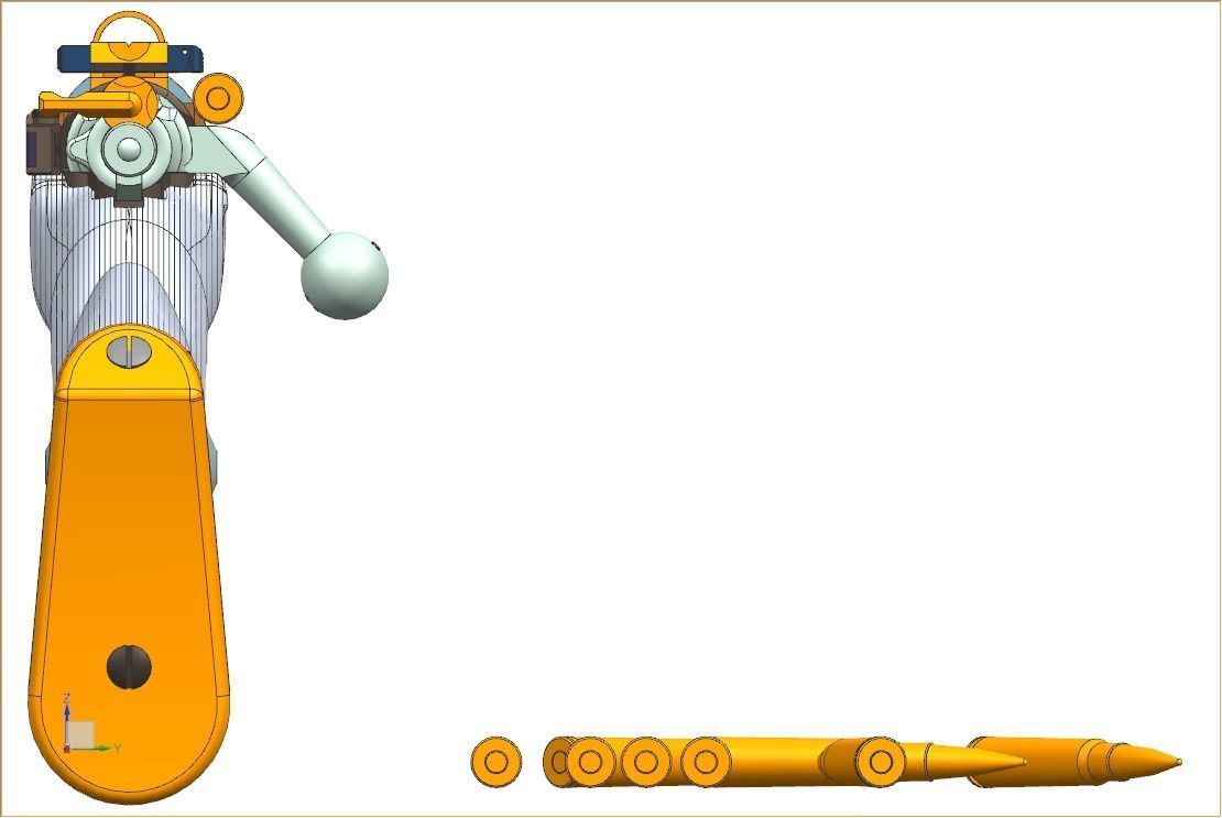 Mauser98k clamping device with handle 3D model_4