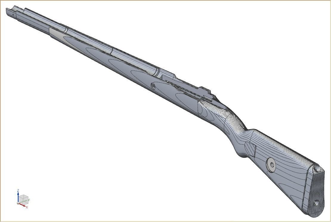 Mauser98k clamping device with handle 3D model_5