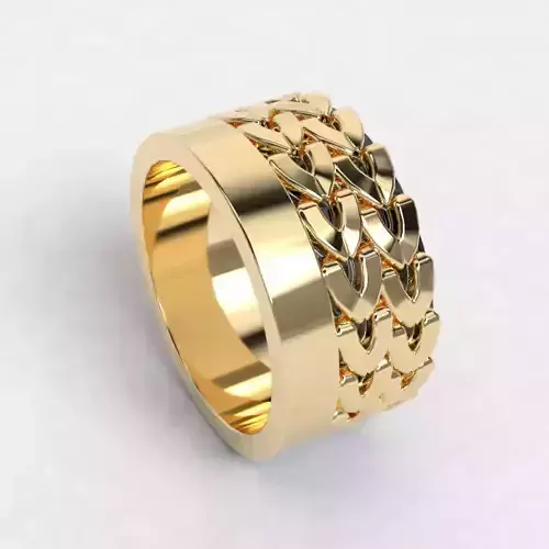 Argolla gruesa doble     Double thick ring