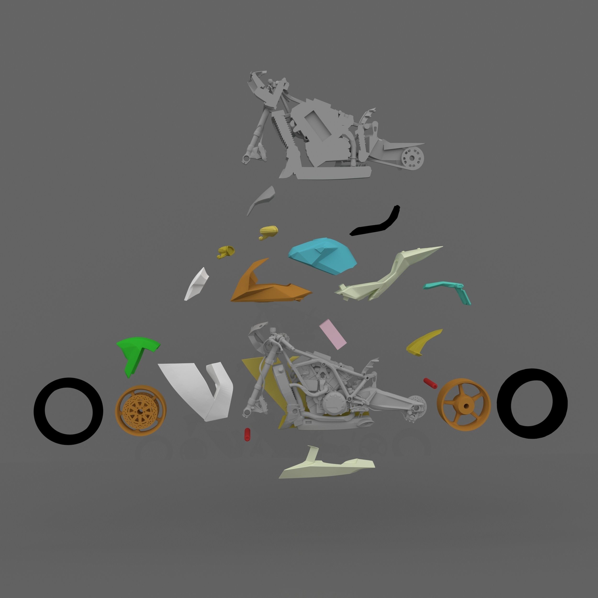 KTM 1190 RC8 2011-2015 Motorcycle 3D Printable Model 3D print model_13