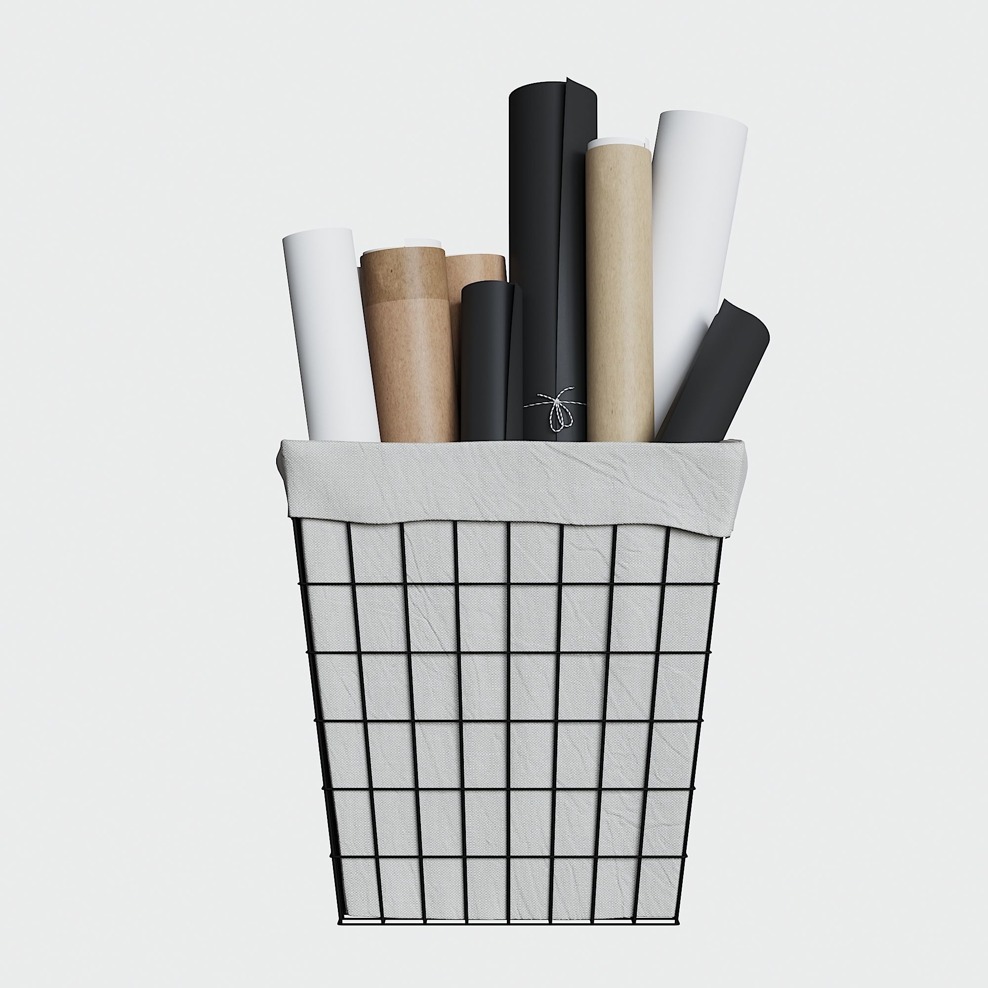 Workplace set with decor  Sk 1 3D model_21