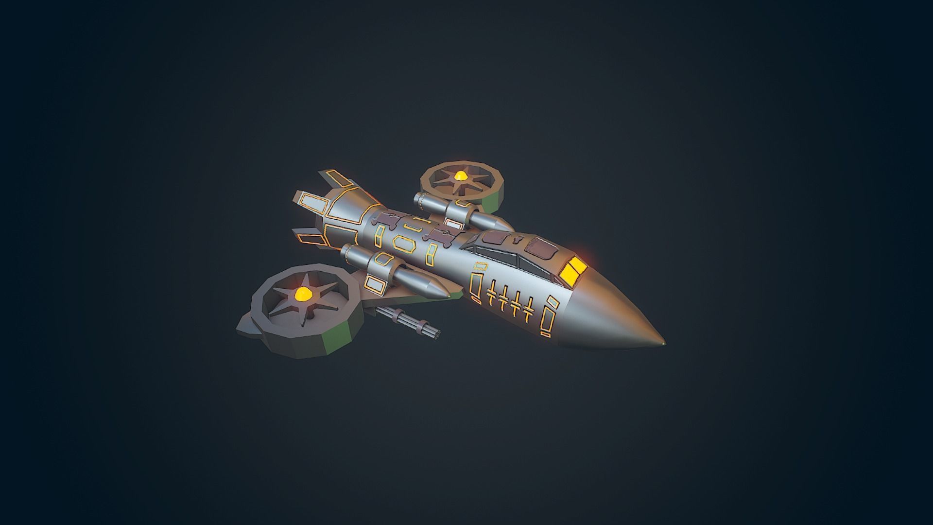 SCI FI FUTURISTIC CITY Package Low-Poly Low-poly 3D model_23