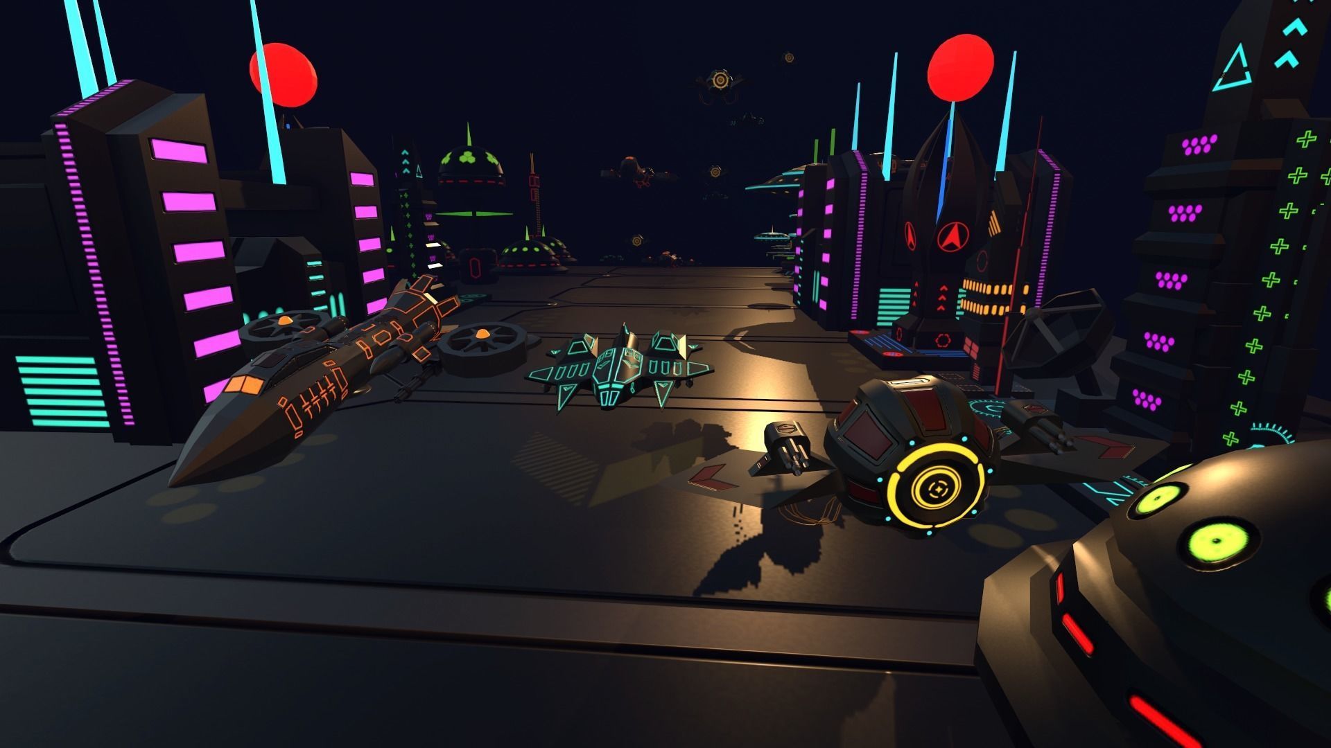 SCI FI FUTURISTIC CITY Package Low-Poly Low-poly 3D model_11