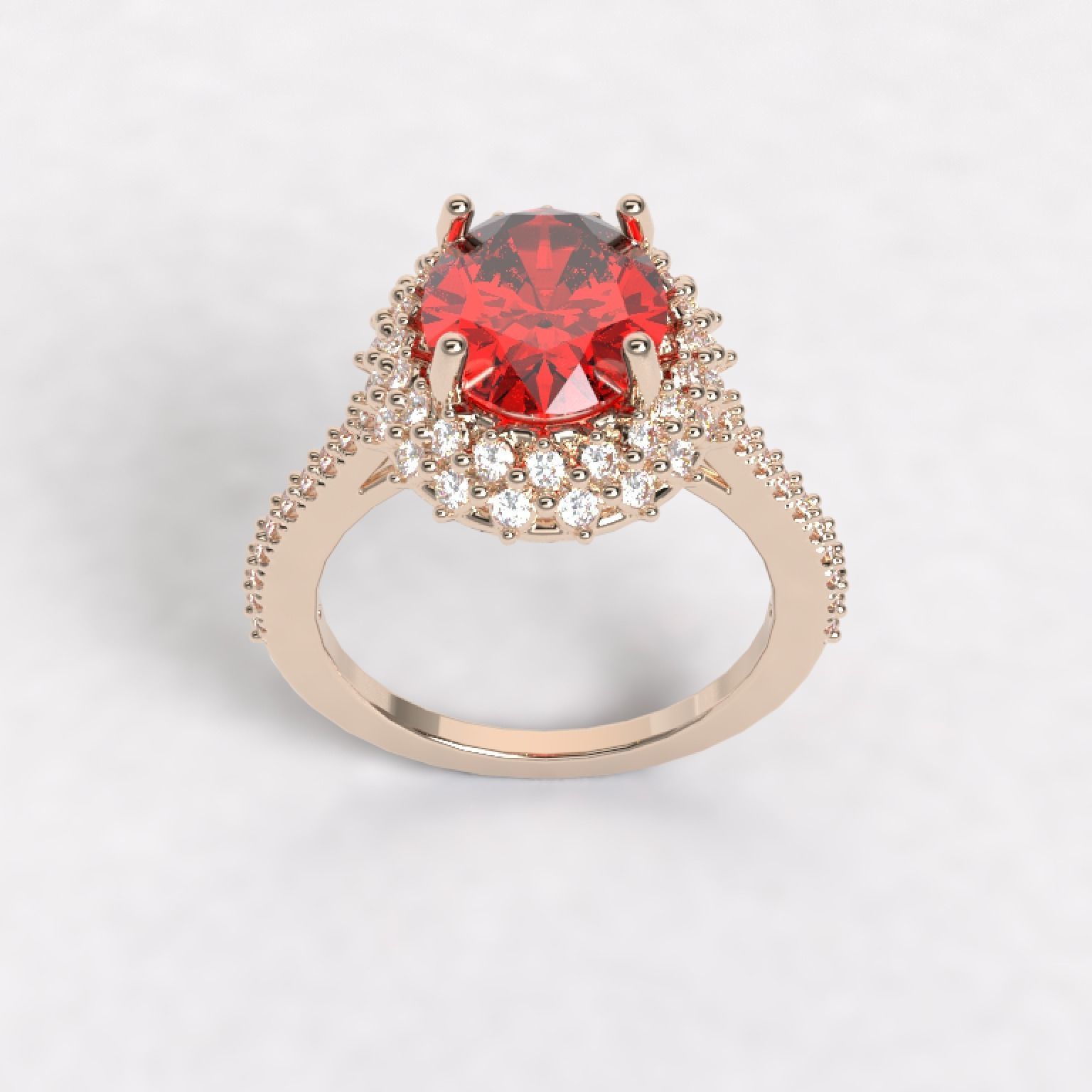 Anillo Solitario Elegante    Elegant Solitaire Ring 3D model_3