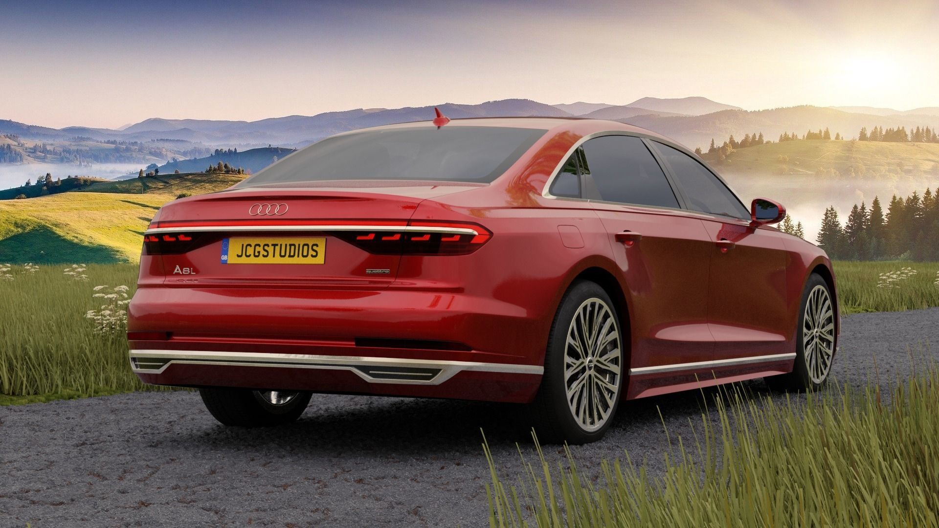 Audi A8L 2020 3D model_2