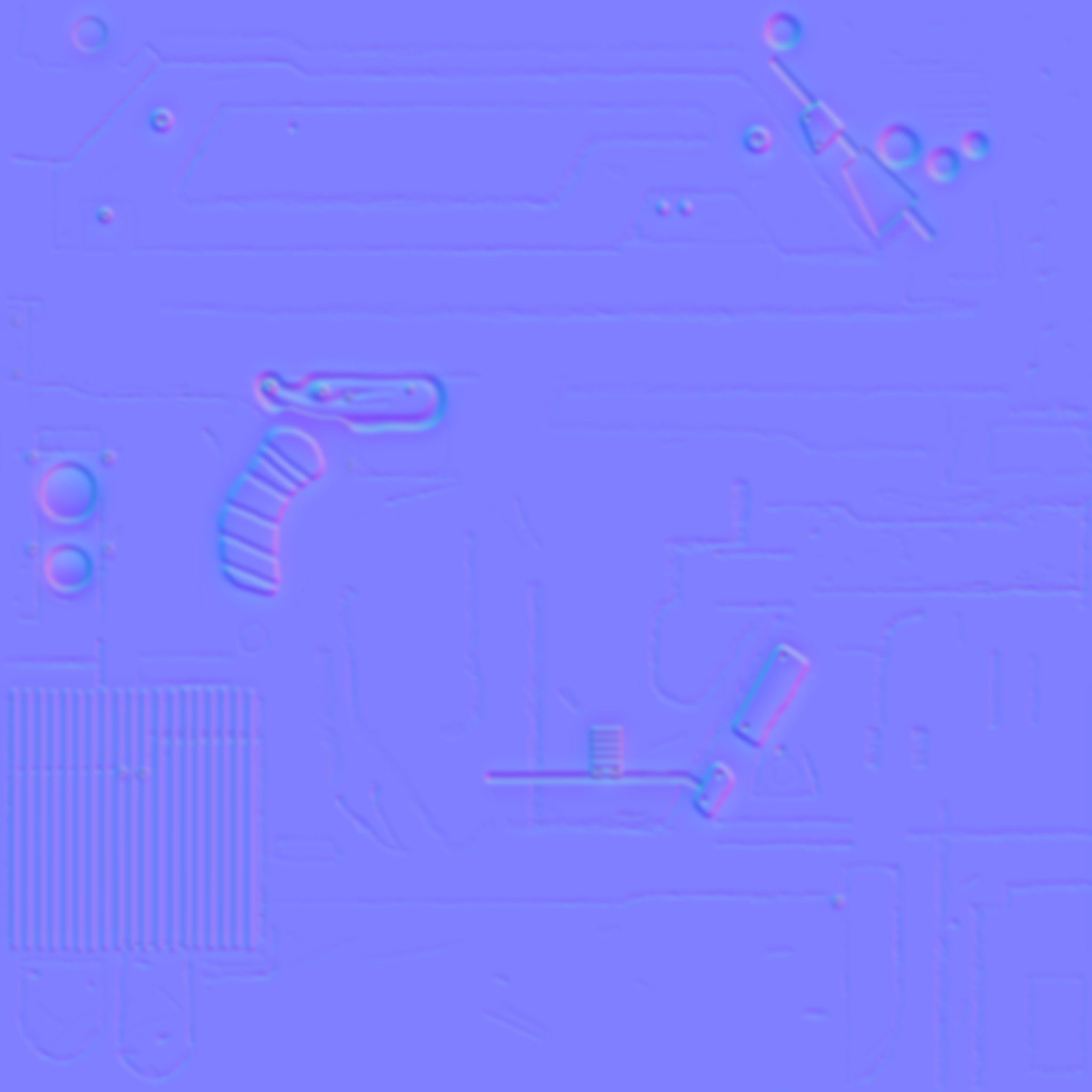 M41A PULSE RIFLE ALIENS Low-poly 3D model_4