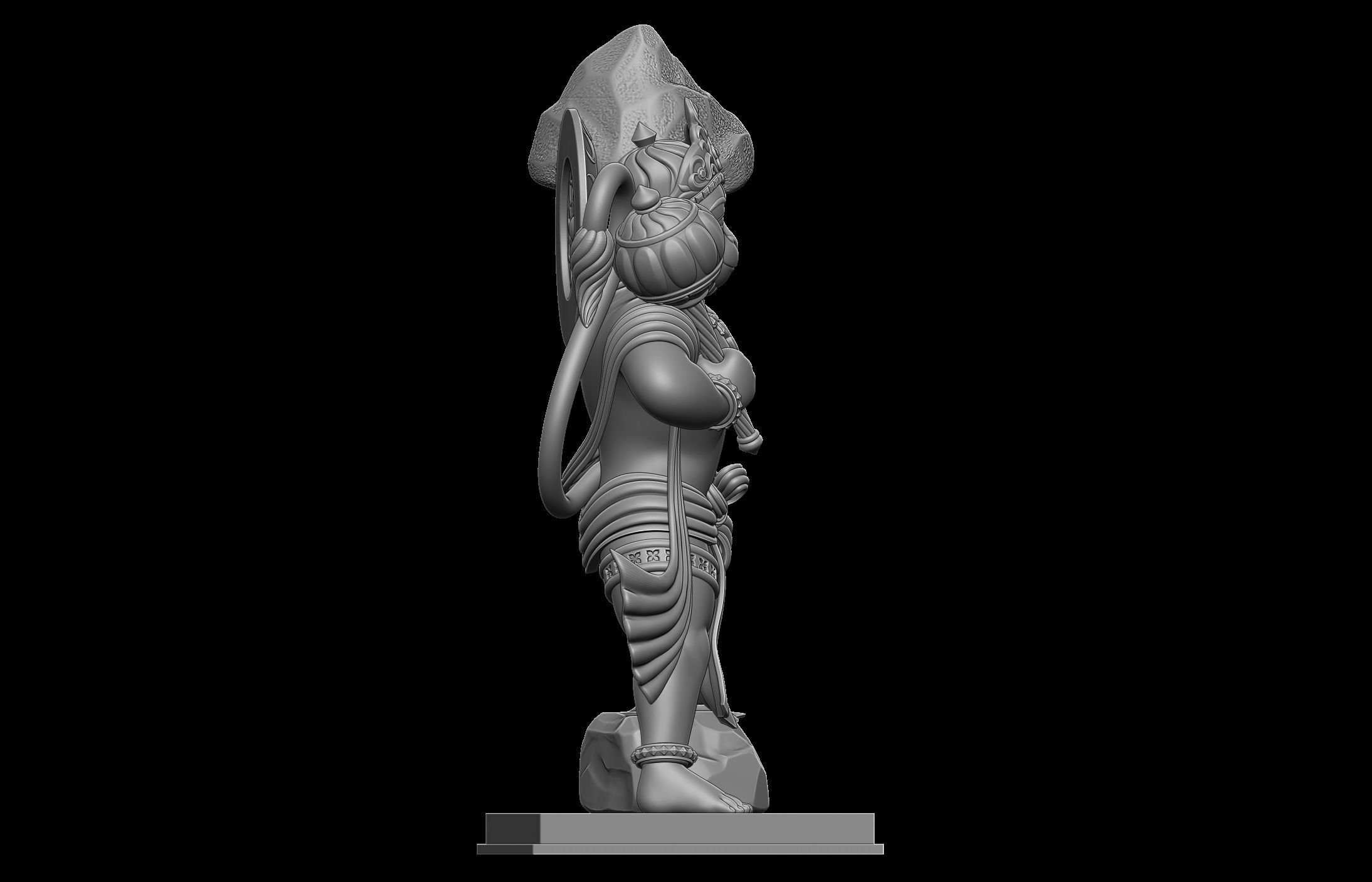 Hanuman Ji Idol 3D print model_11