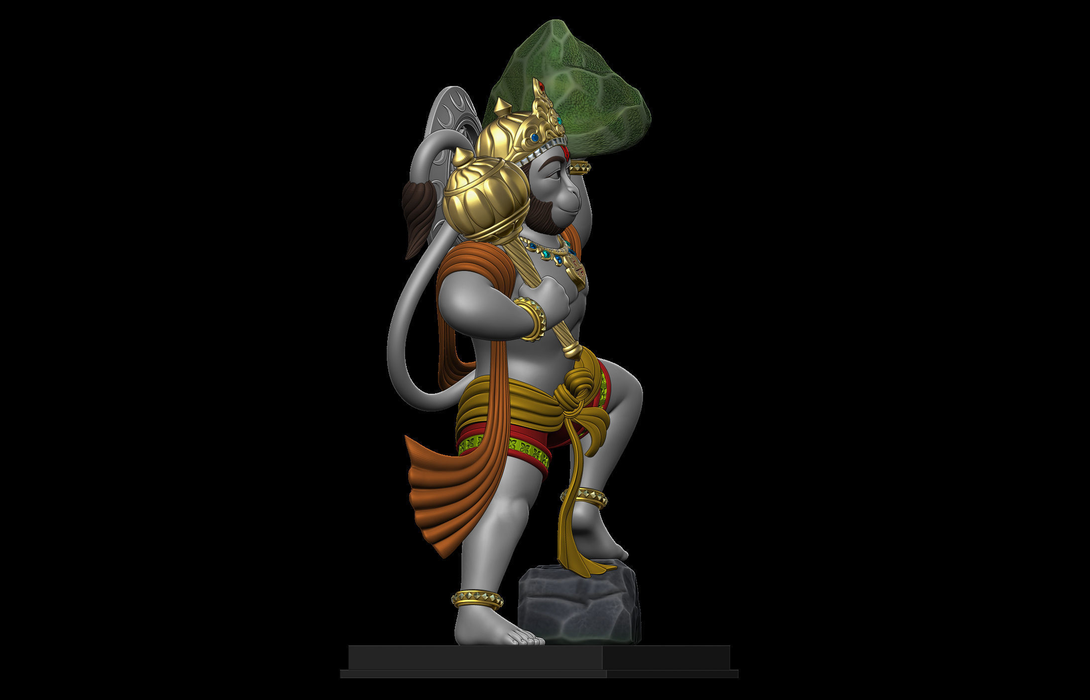 Hanuman Ji Idol 3D print model_8