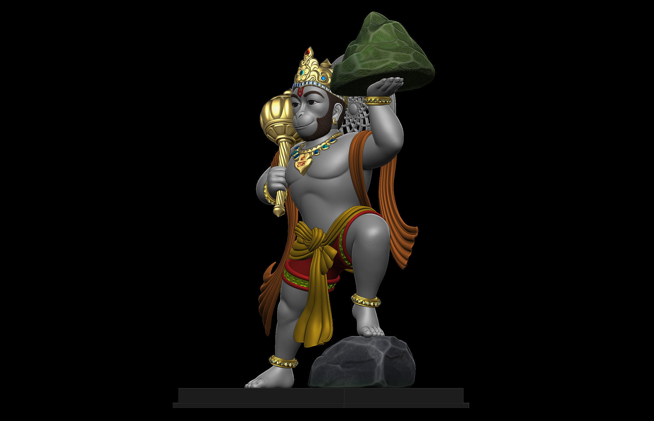 Hanuman Ji Idol 3D print model_28