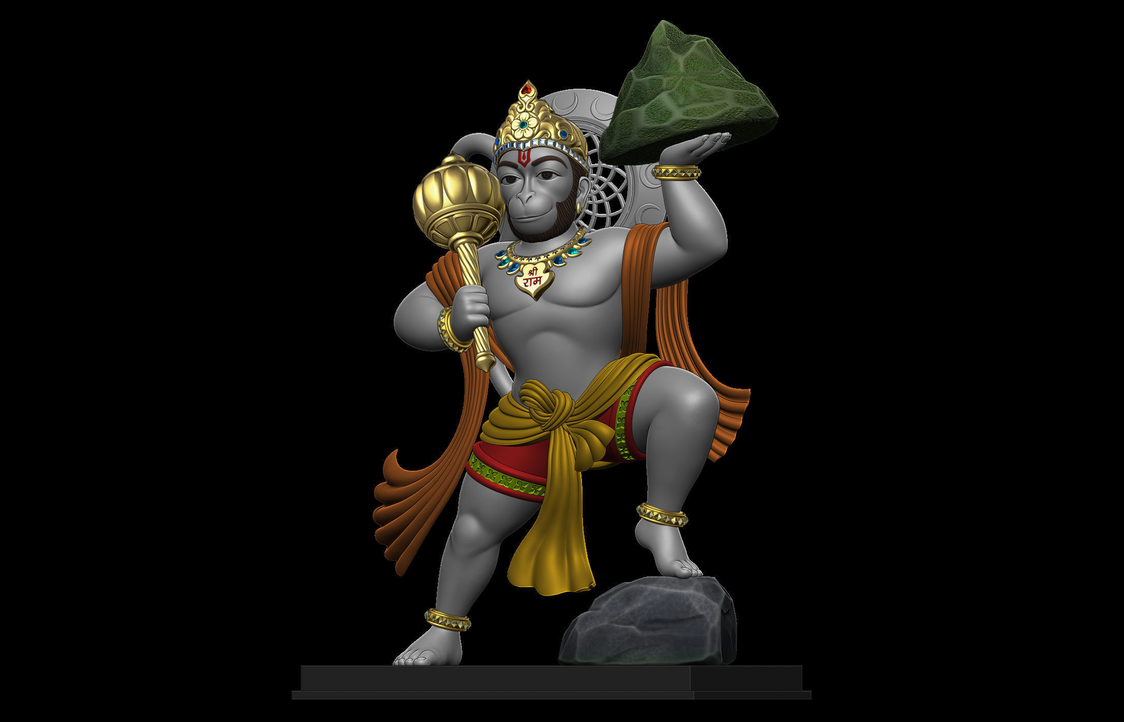 Hanuman Ji Idol 3D print model_30