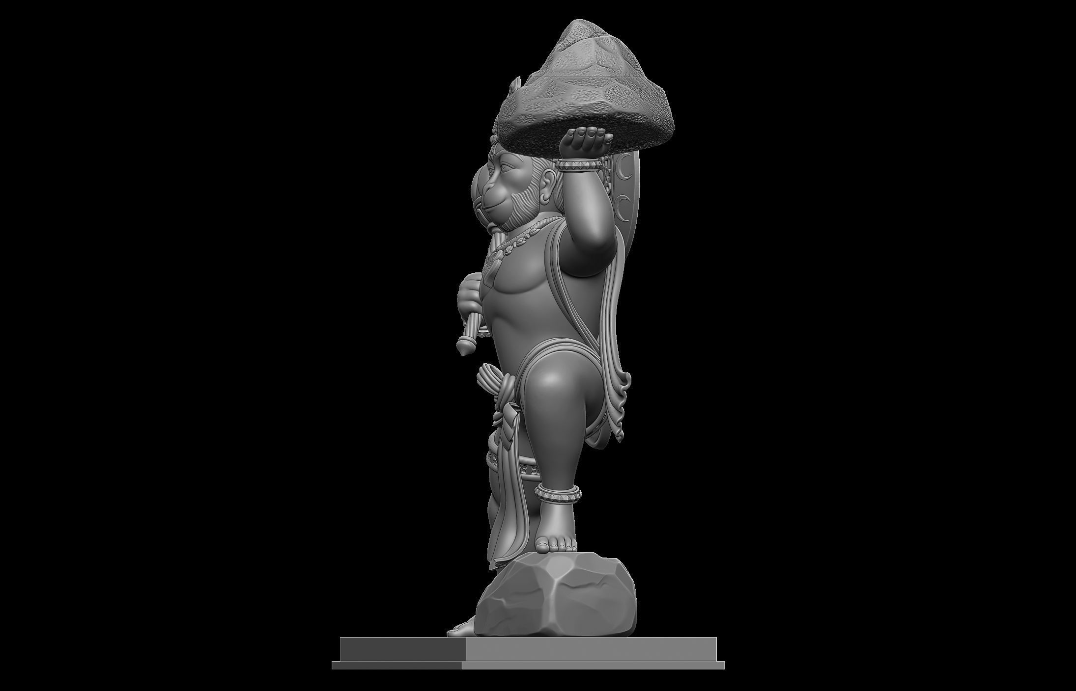 Hanuman Ji Idol 3D print model_27