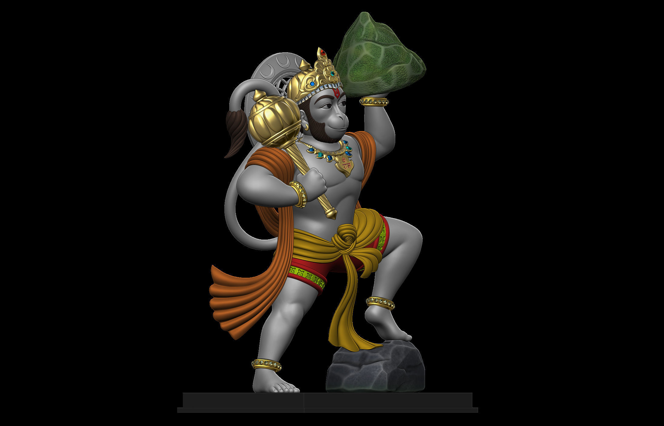 Hanuman Ji Idol 3D print model_6