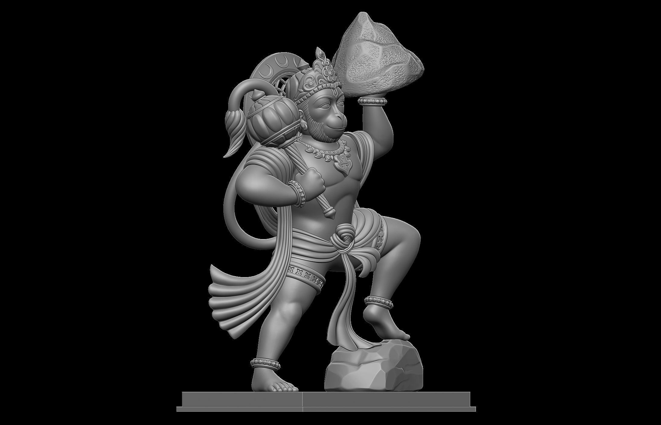 Hanuman Ji Idol 3D print model_7