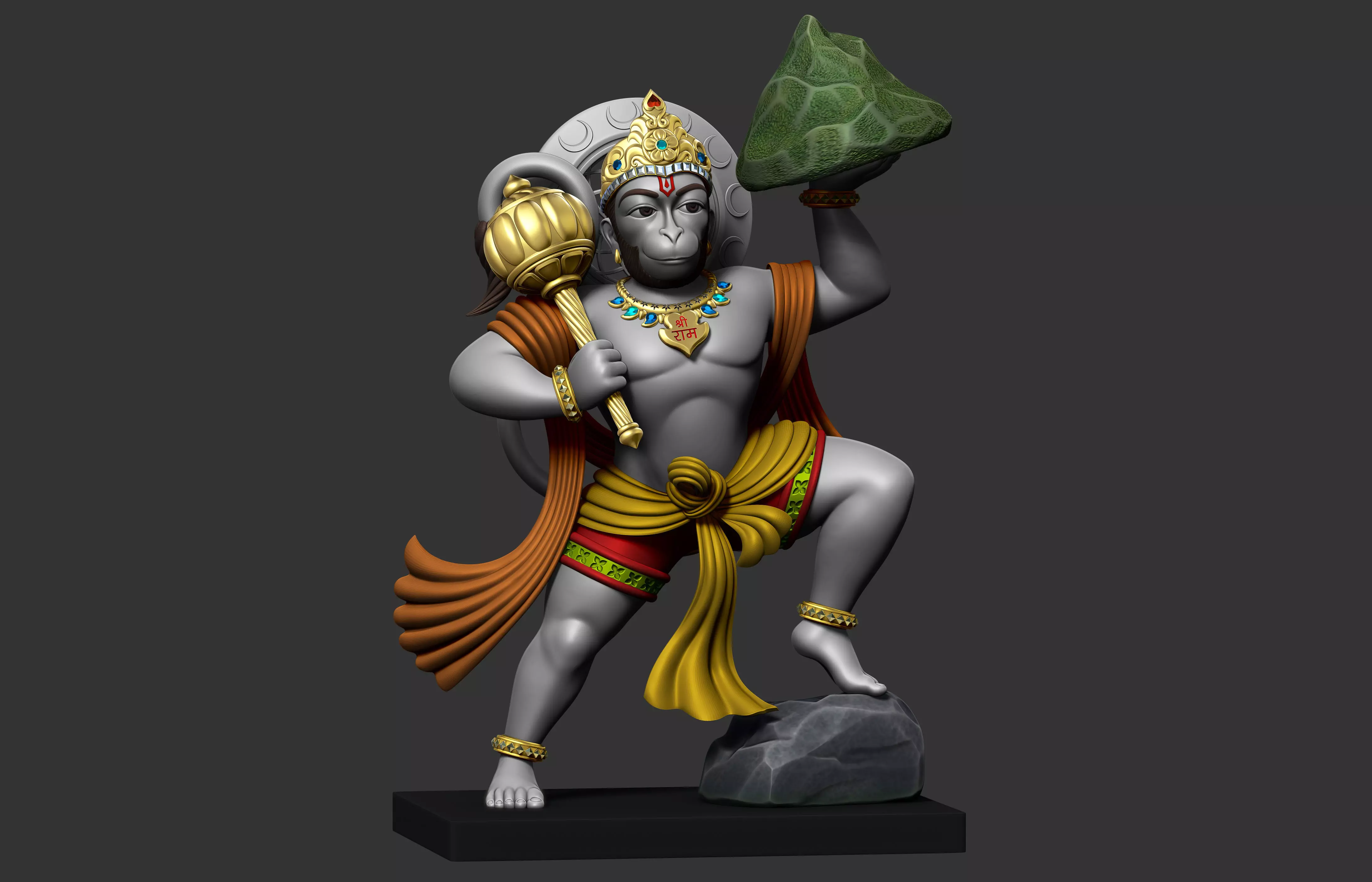 Hanuman Ji Idol 3D print model_0