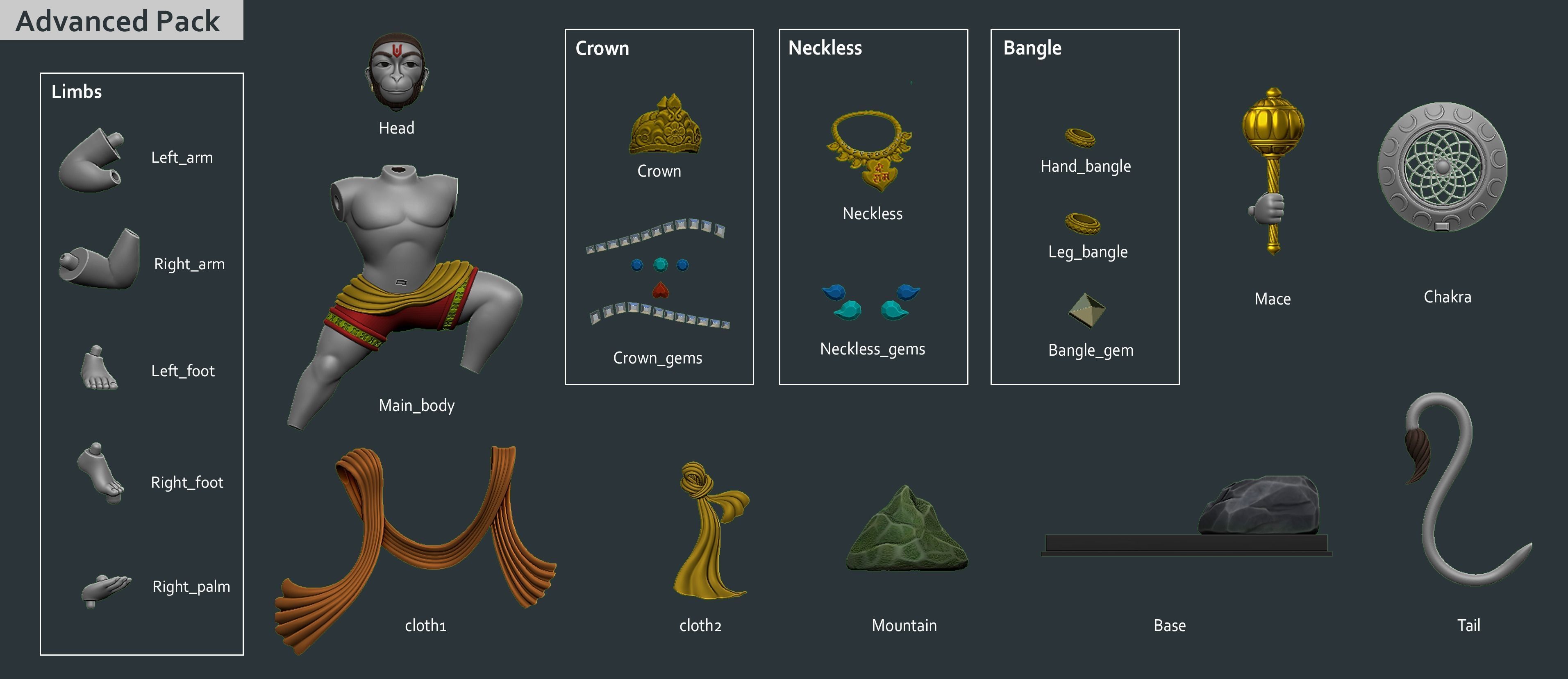 Hanuman Ji Idol 3D print model_60