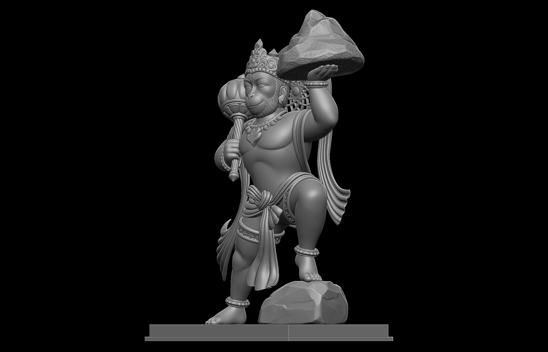 Hanuman Ji Idol 3D print model_29