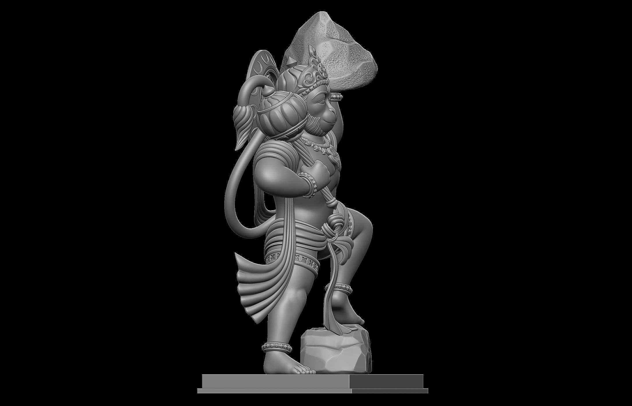Hanuman Ji Idol 3D print model_9