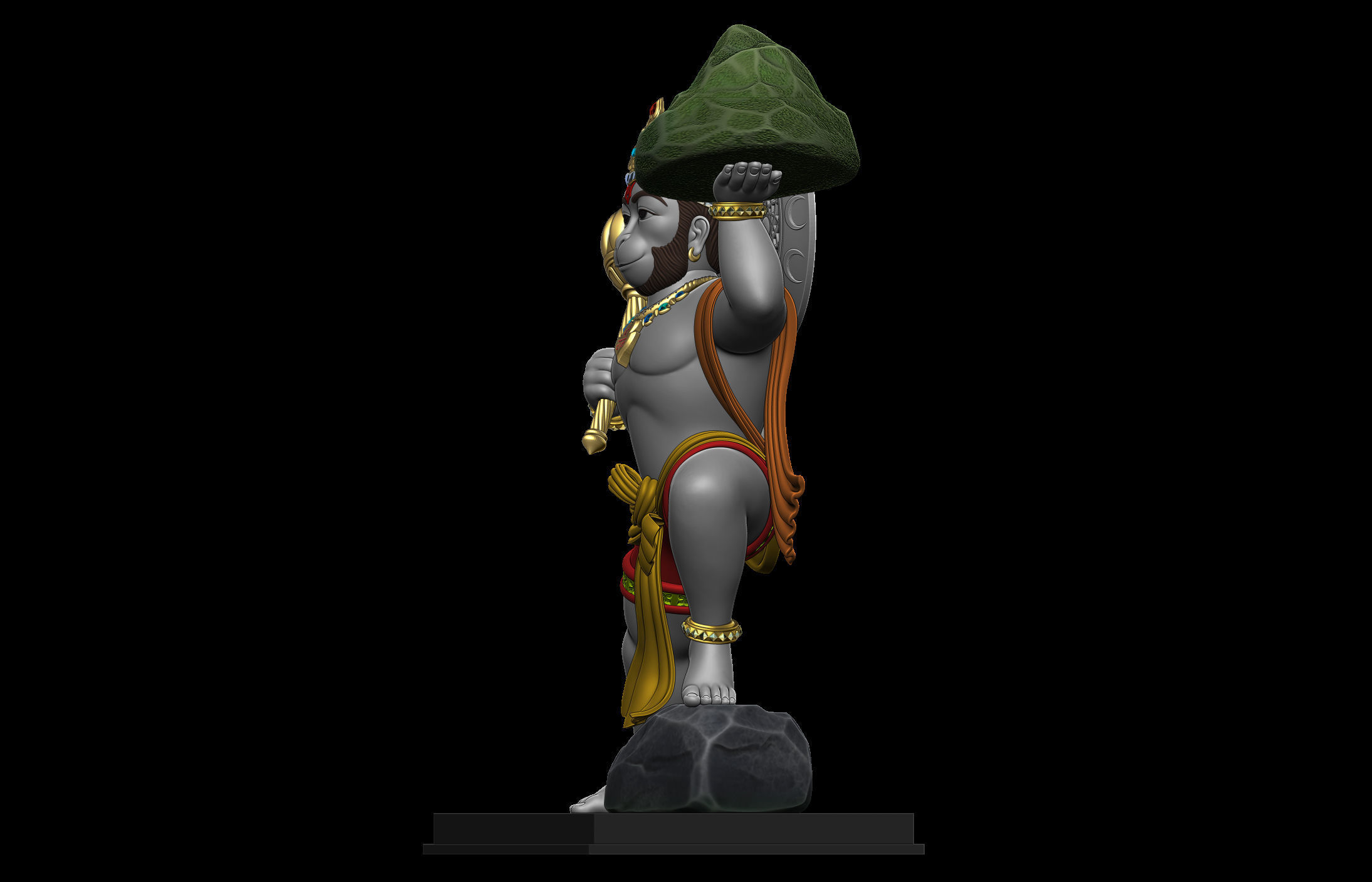 Hanuman Ji Idol 3D print model_26