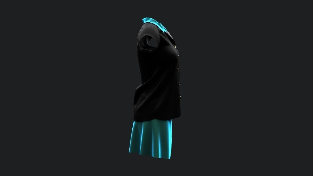 Shirt and Skirt 3d model ith mannequin 3D model_23