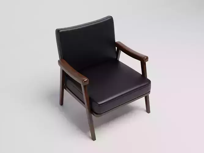 Chair black leather