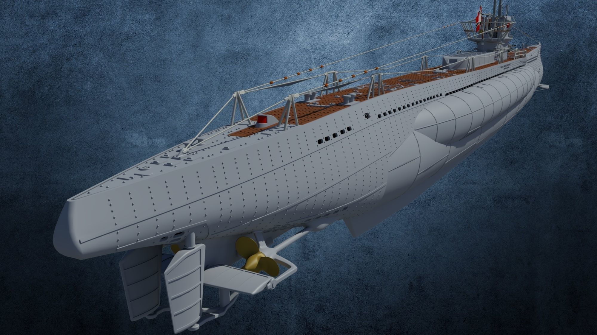 U-Boot Typ VIID detailed 3D model_6