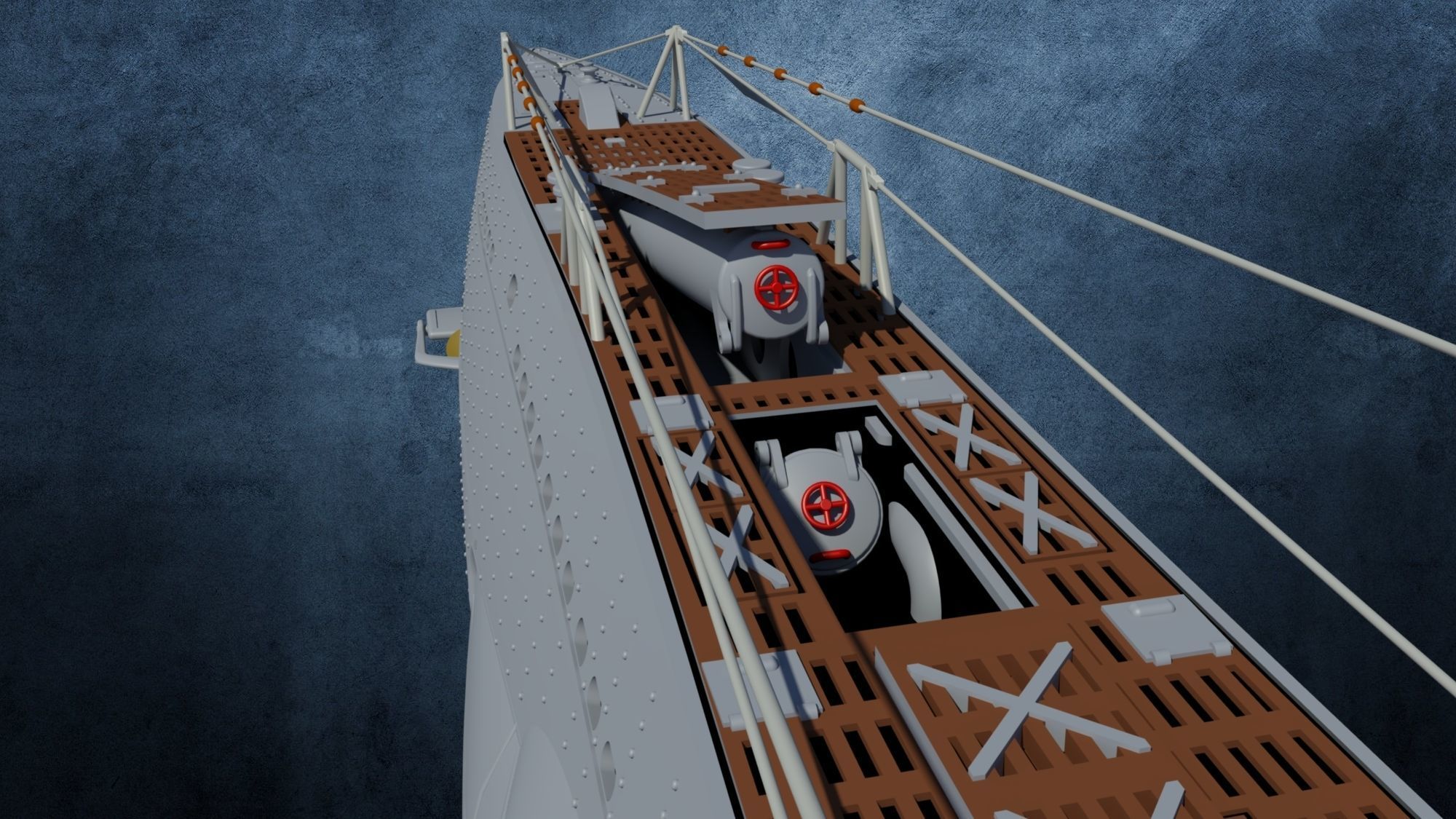 U-Boot Typ VIID detailed 3D model_9