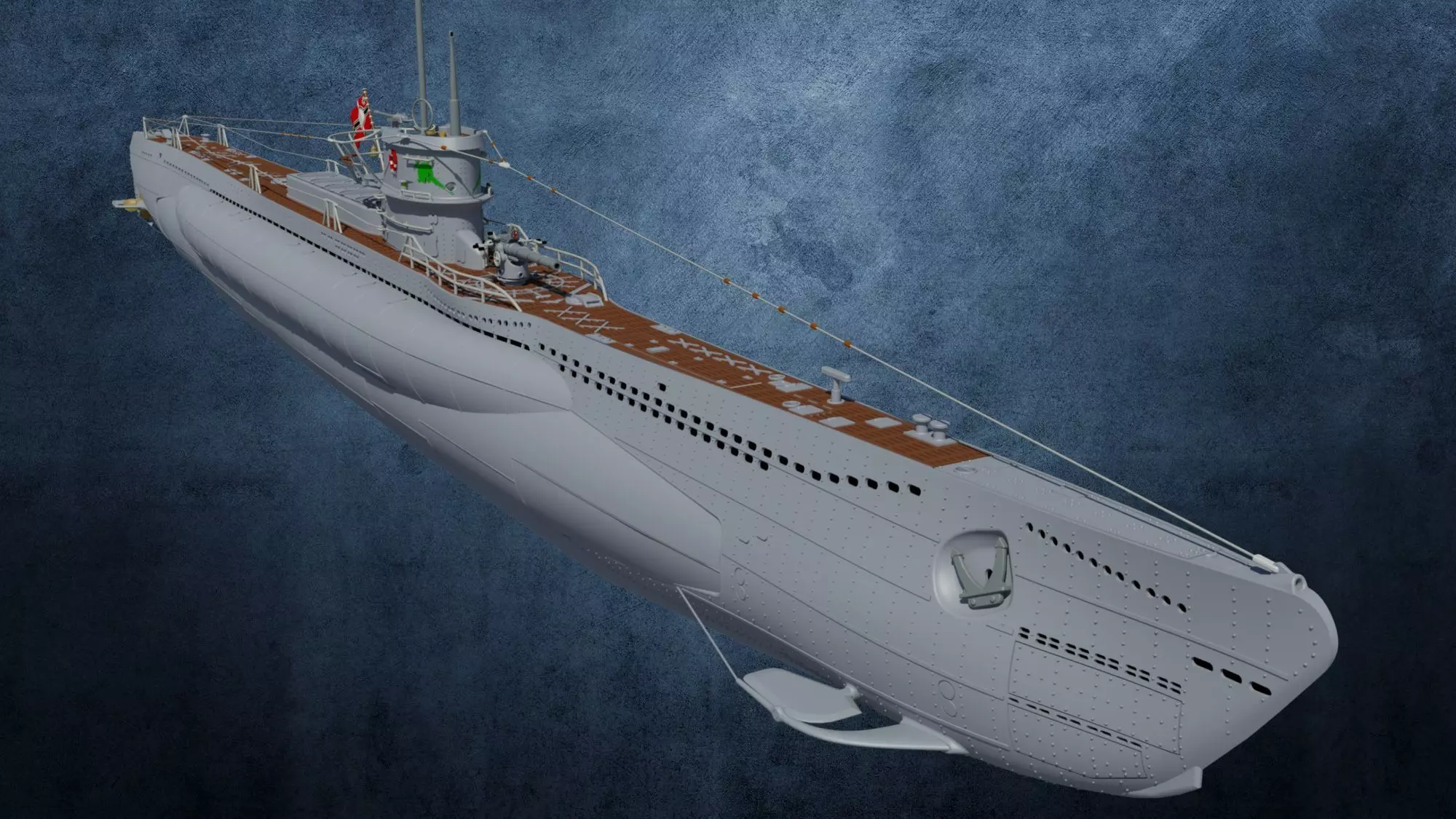 U-Boot Typ VIID detailed 3D model_0