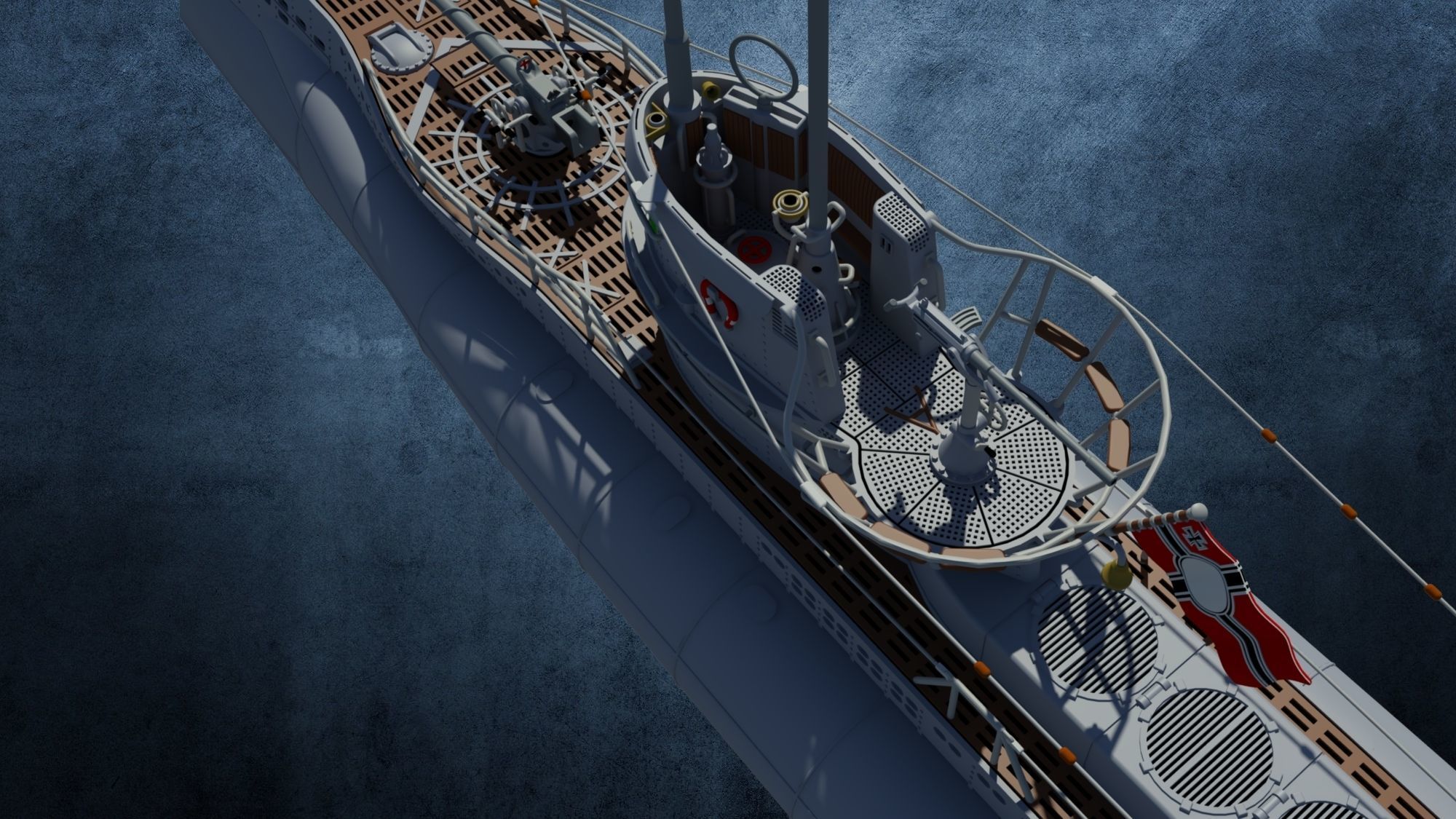 U-Boot Typ VIID detailed 3D model_7