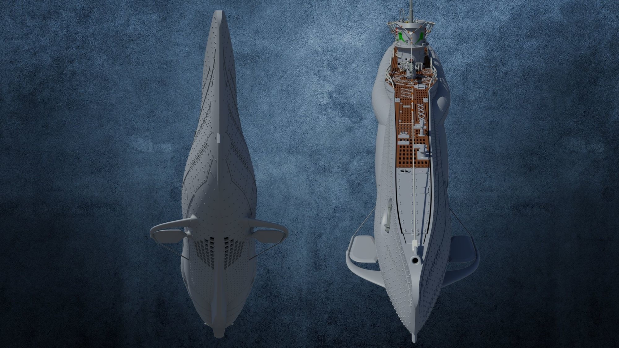 U-Boot Typ VIID detailed 3D model_11