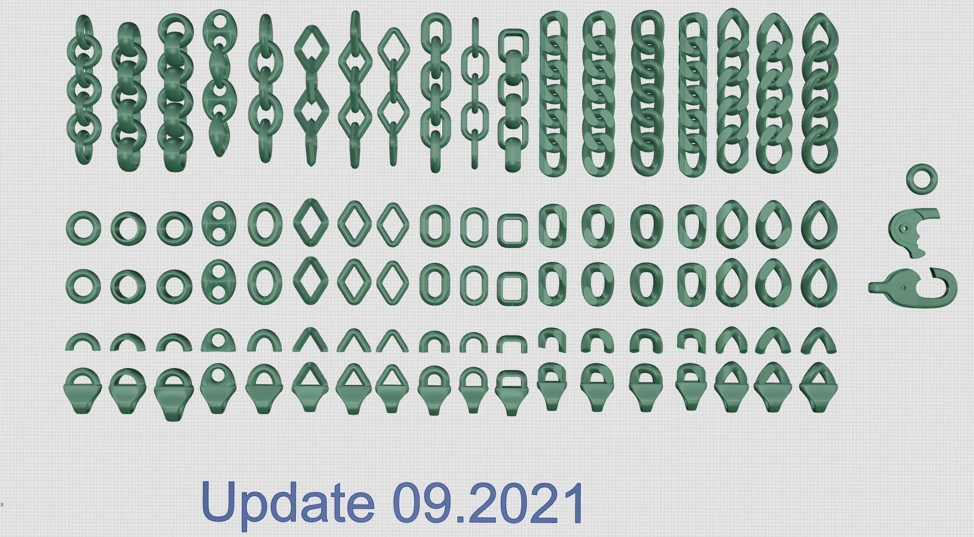 set 1 of simple chains 3D print model_1