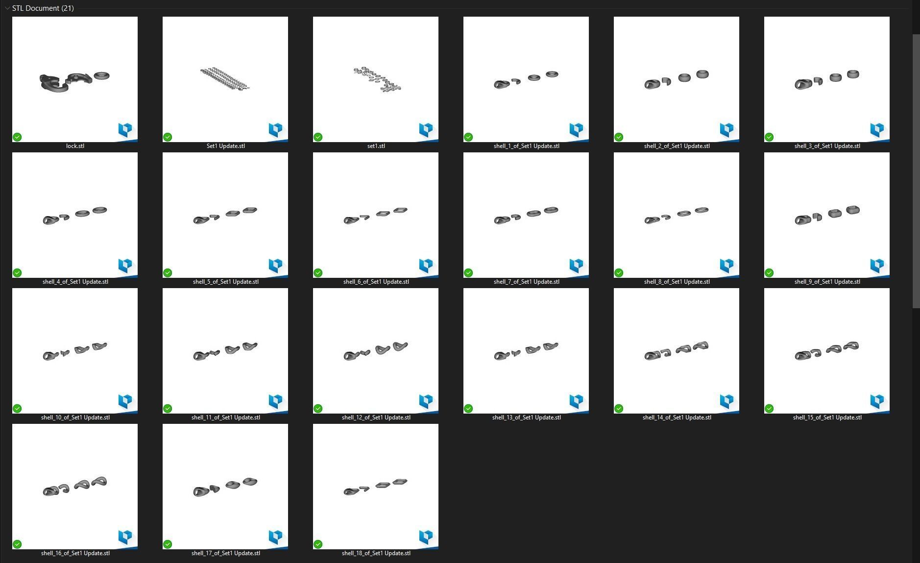 set 1 of simple chains 3D print model_15