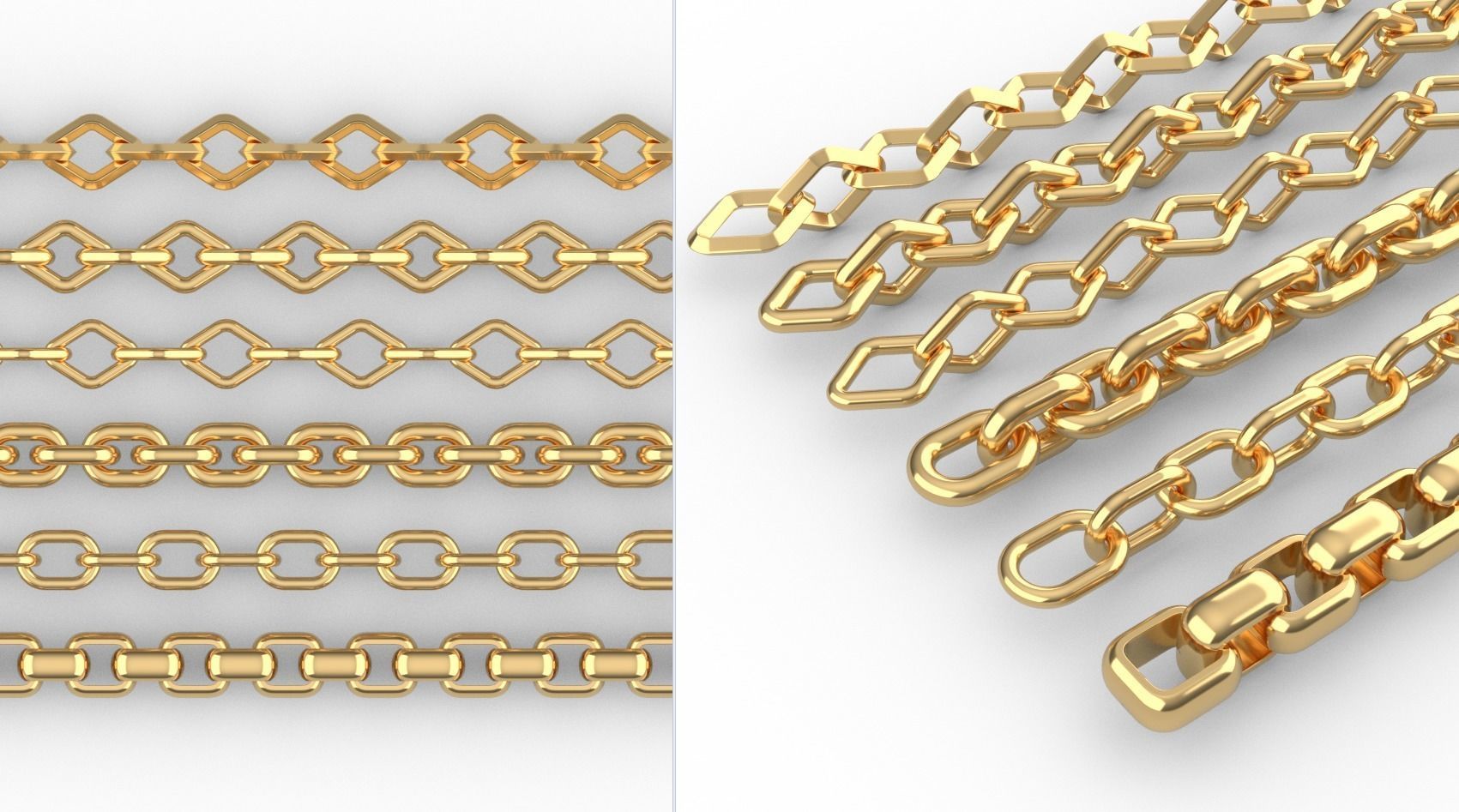set 1 of simple chains 3D print model_6