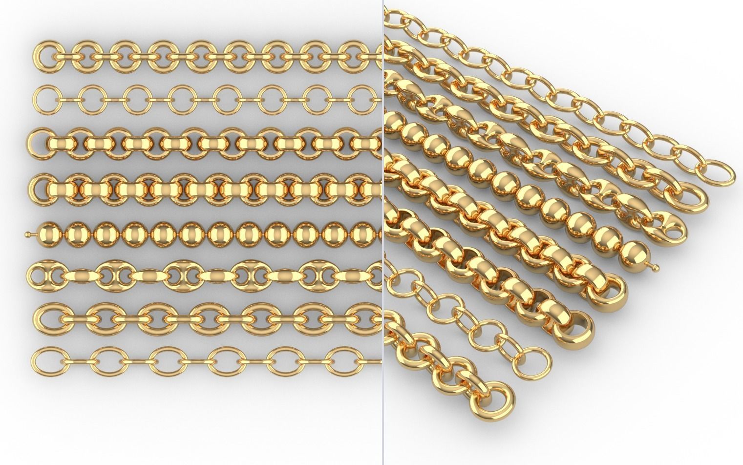 set 1 of simple chains 3D print model_5