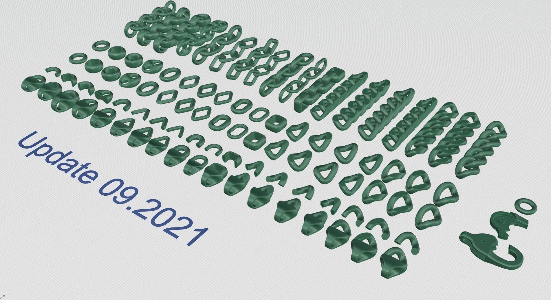 set 1 of simple chains 3D print model_14