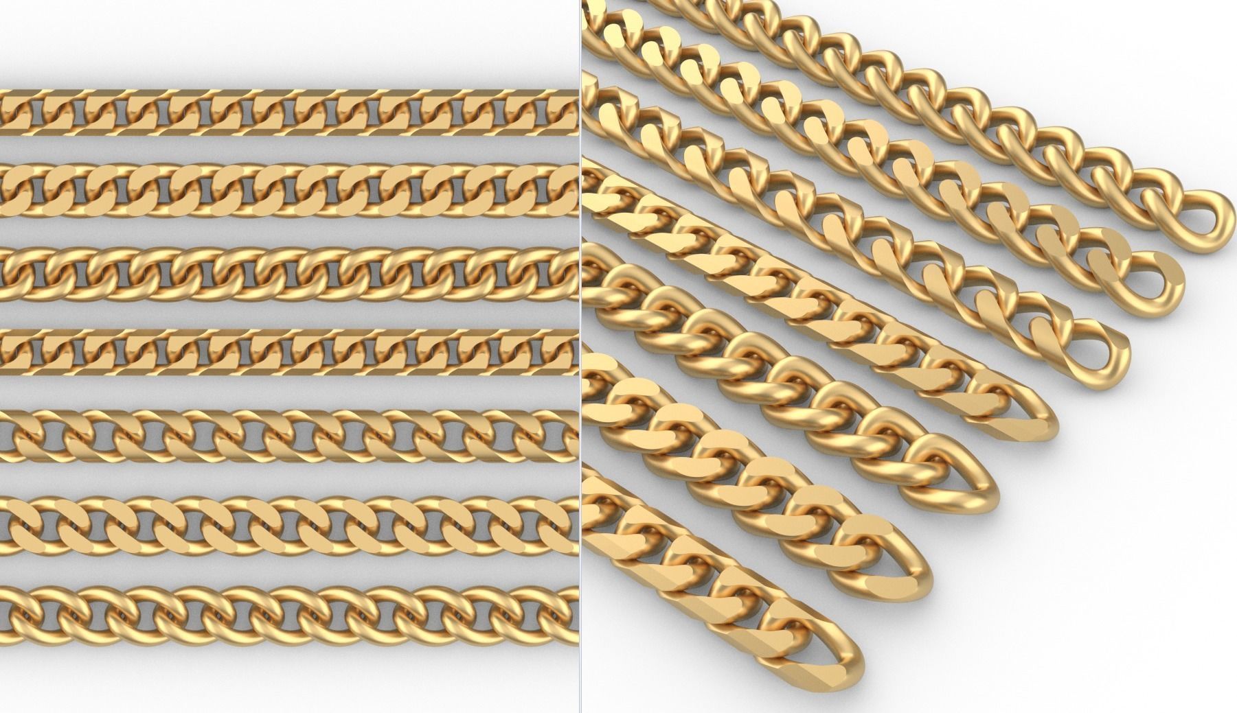 set 1 of simple chains 3D print model_4