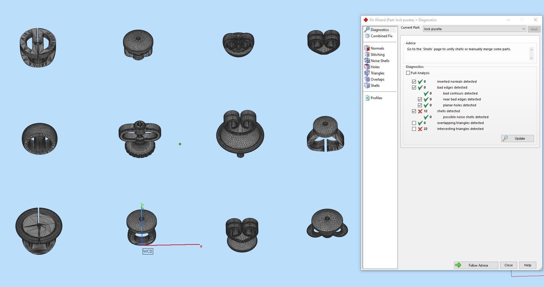 Set of earring back 3D print model_11