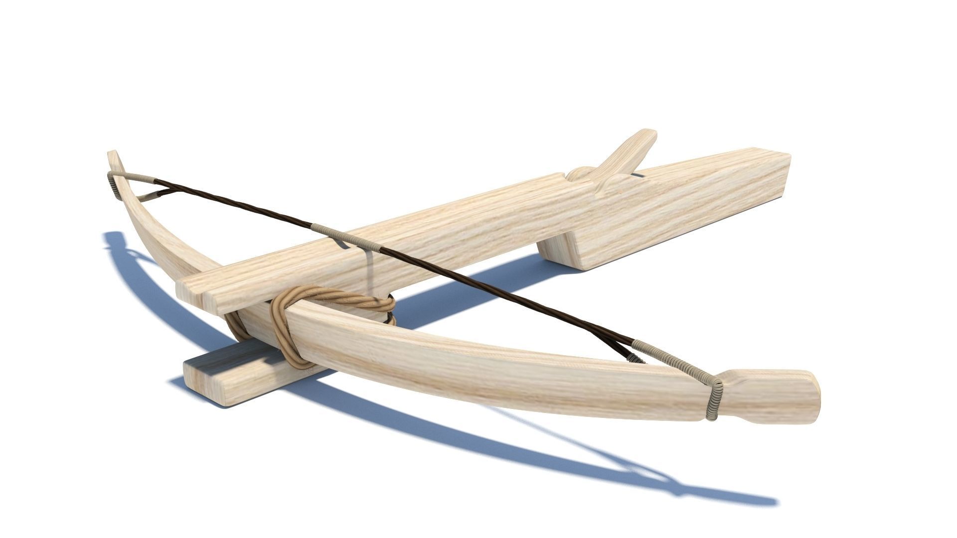 Early medieval 11th century light hunting crossbow 3D model_3