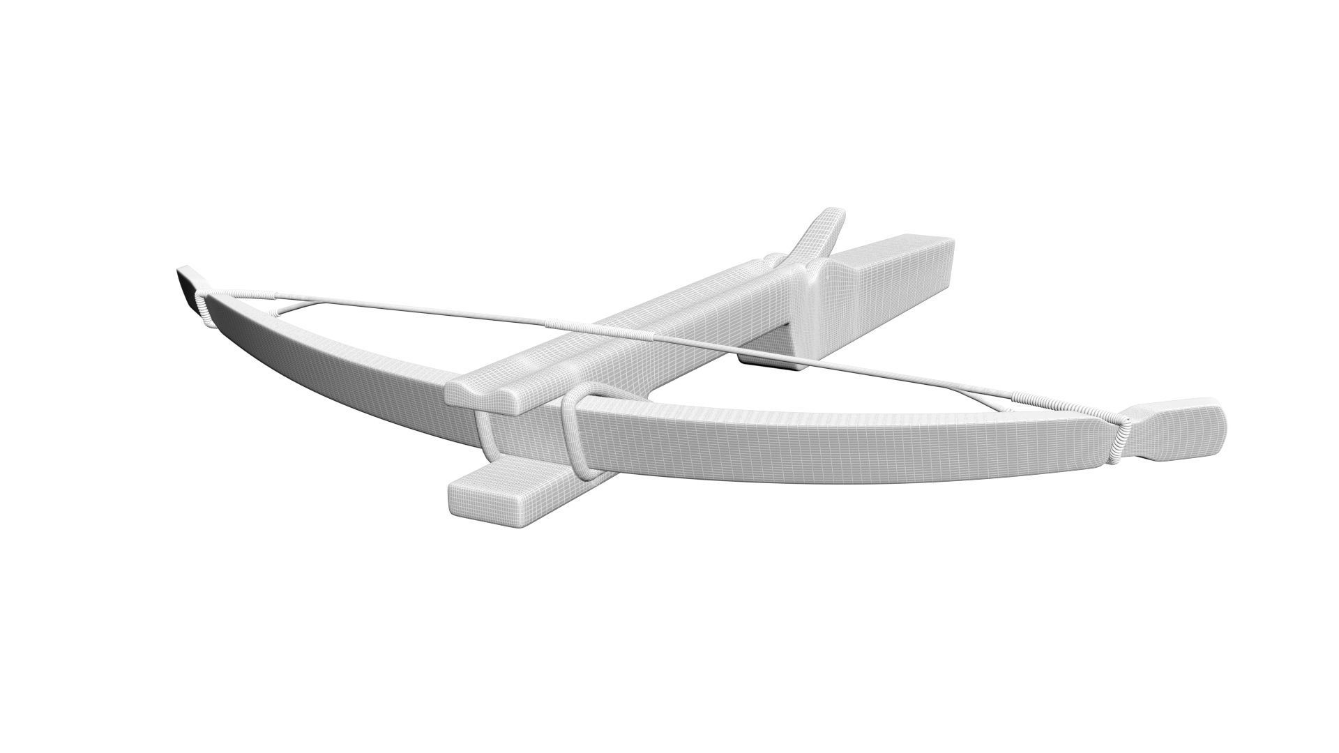 Early medieval 11th century light hunting crossbow 3D model_10