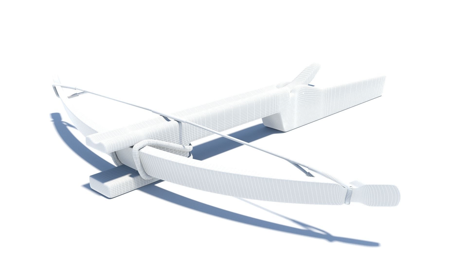 Early medieval 11th century light hunting crossbow 3D model_1