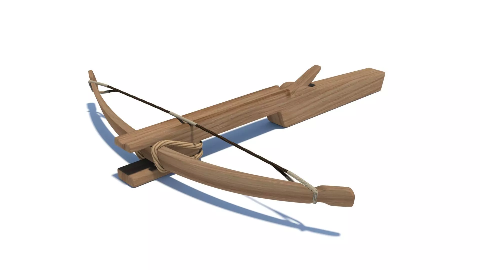 Early medieval 11th century light hunting crossbow 3D model_0