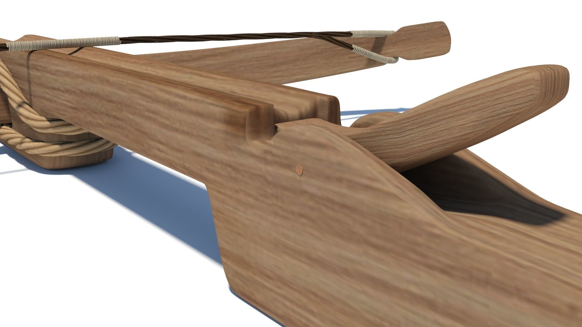 Early medieval 11th century light hunting crossbow 3D model_7