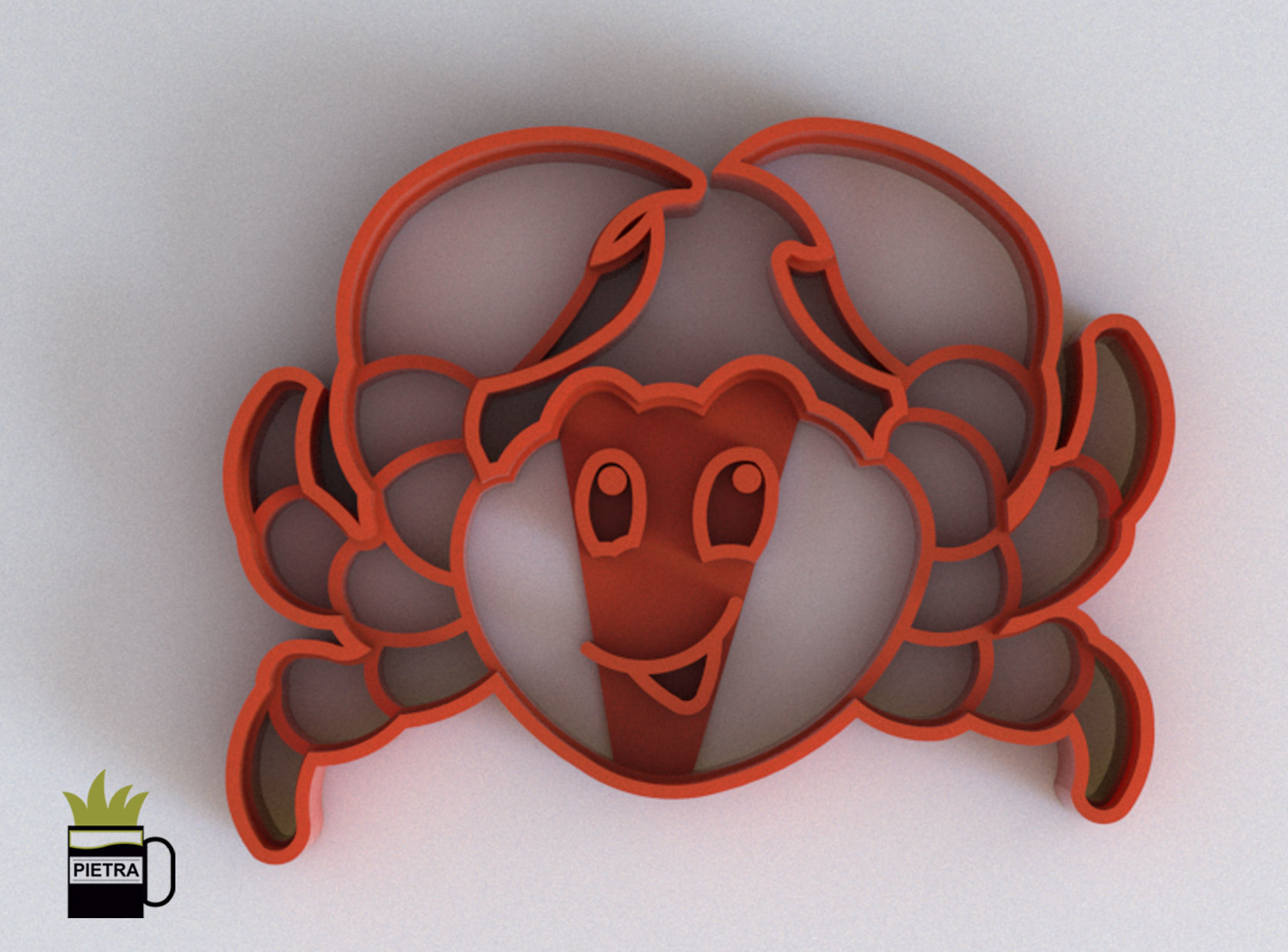 Molde cortante de galletas fondant sirenita y amigos impresion  3D model_3