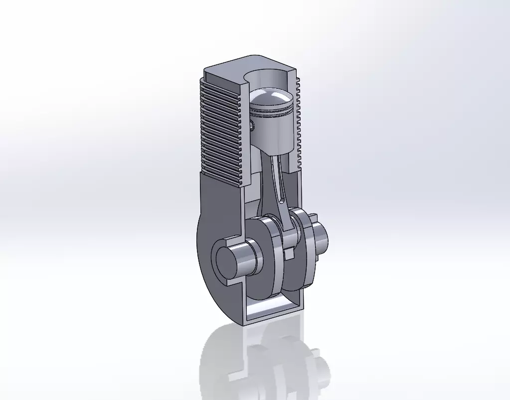 Piston Cylinder Mechanism 3D model_0