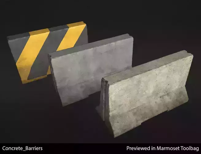 Concrete Barrier - In-Game Ready