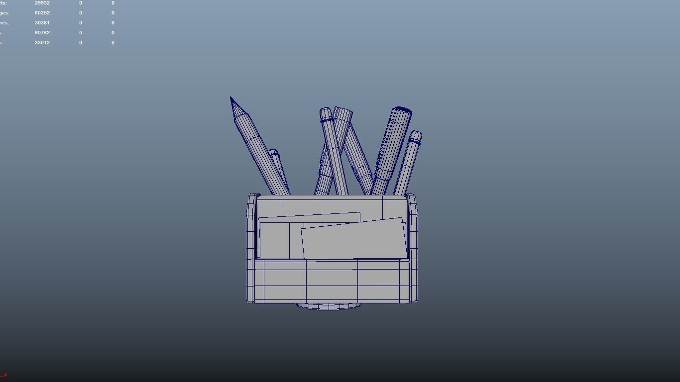 Pens Holder 3D Model  3D model_5