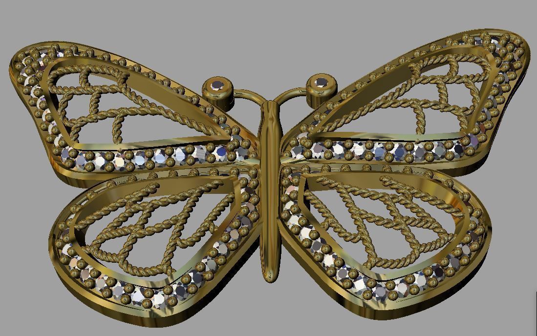 Gold Pendant 3D print model_4