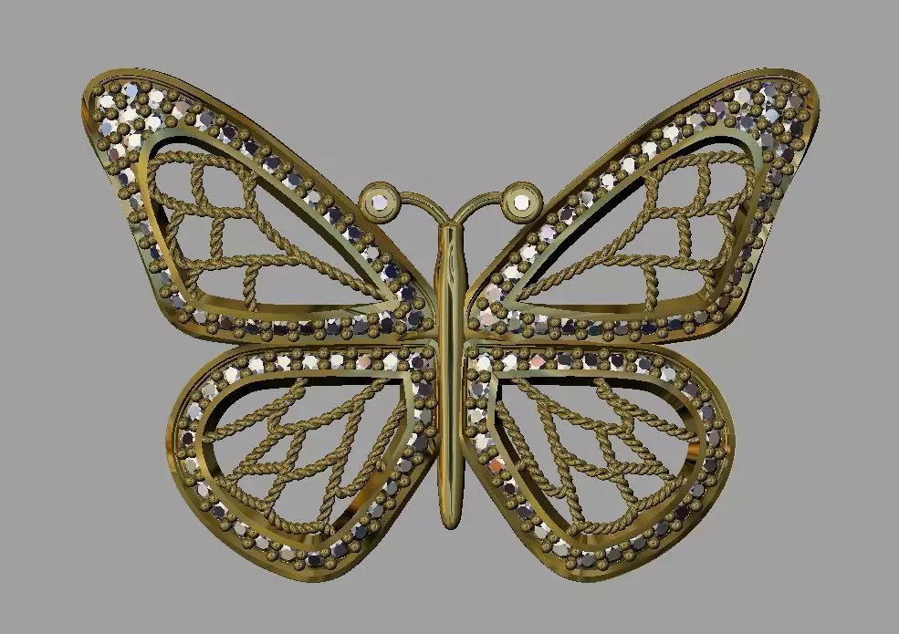 Gold Pendant 3D print model_0