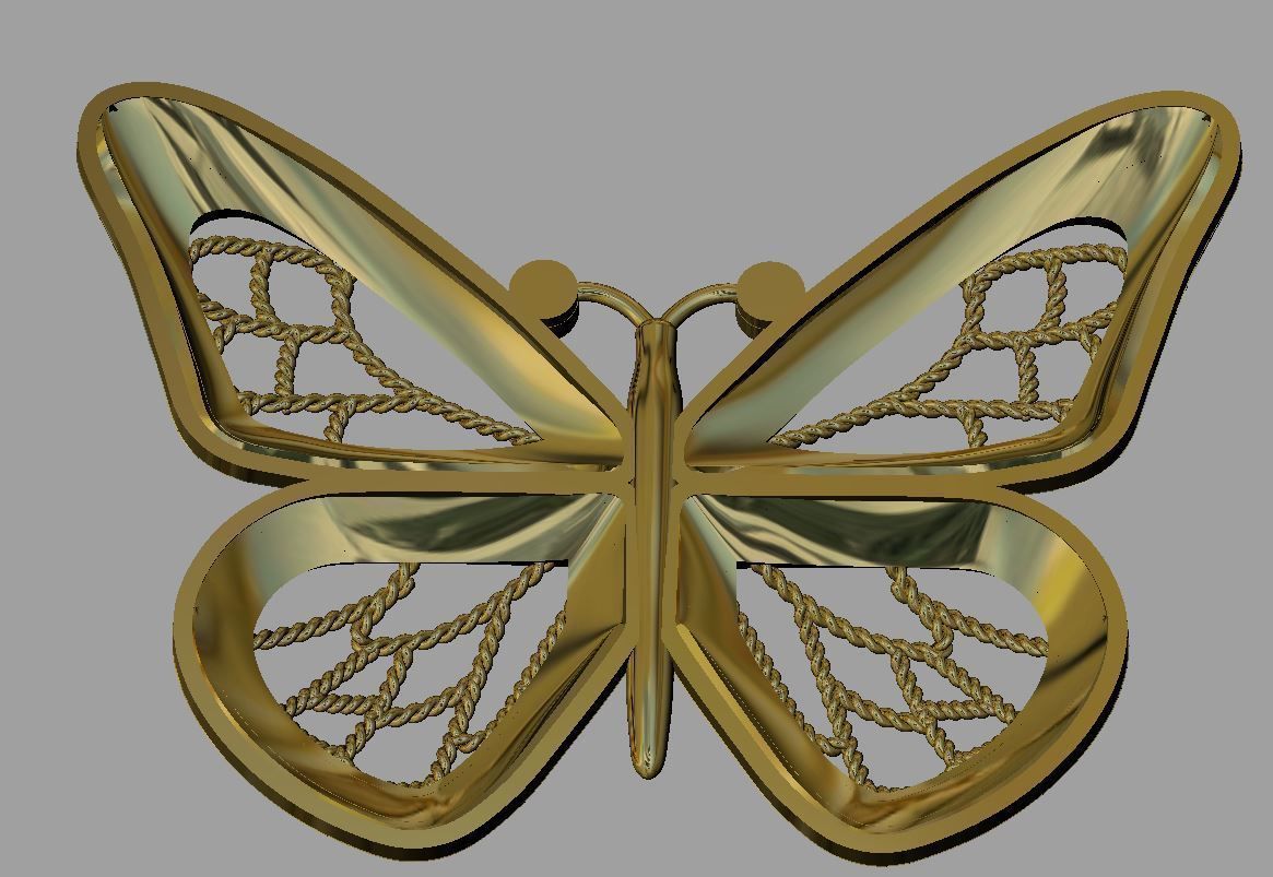 Gold Pendant 3D print model_3