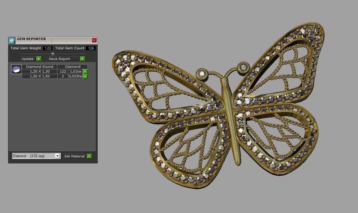 Gold Pendant 3D print model_2